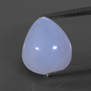 Calcedonio naturale blu da 5,47 ct, trasparente, trasparente/traslucido
