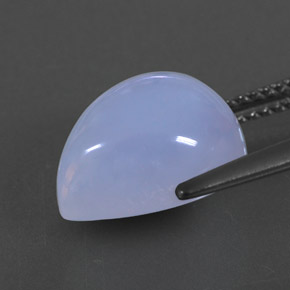 Calcedonio naturale blu da 5,47 ct, trasparente, trasparente/traslucido