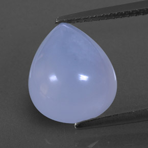 Calcedonio naturale blu da 4,63 ct, trasparente, trasparente/traslucido