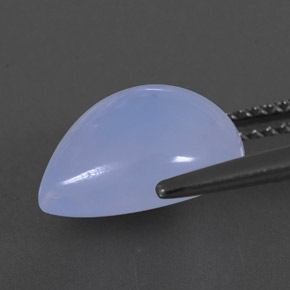 Calcedonio naturale blu da 4,63 ct, trasparente, trasparente/traslucido