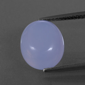 Calcedonio naturale blu da 4,71 ct, trasparente, trasparente/traslucido