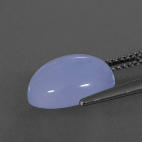 Calcedonio naturale blu da 4,71 ct, trasparente, trasparente/traslucido