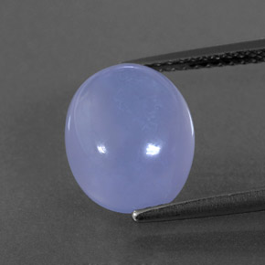 Calcedonio naturale blu da 4,58 ct, trasparente, trasparente/traslucido