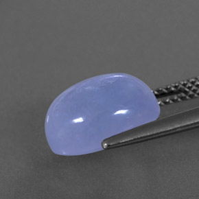 Calcedonio naturale blu da 4,58 ct, trasparente, trasparente/traslucido