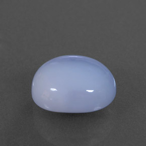 Calcedonio naturale blu da 3,97 ct, taglio ovale, traslucido