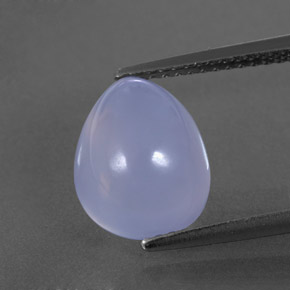 Calcedonio naturale blu da 4,10 ct, trasparente, trasparente/traslucido