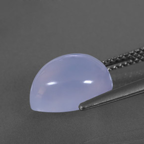 Calcedonio naturale blu da 4,10 ct, trasparente, trasparente/traslucido