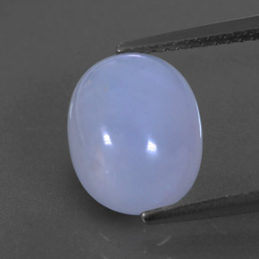 Calcedonio naturale blu da 3,84 ct, trasparente, trasparente/traslucido