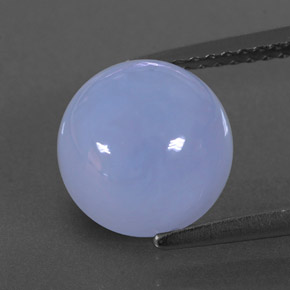 Calcedonio naturale blu da 3,78 ct, trasparente, trasparente/traslucido