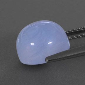 Calcedonio naturale blu da 3,78 ct, trasparente, trasparente/traslucido