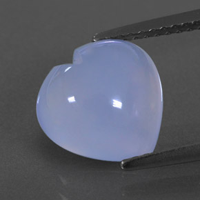 Calcedonio naturale blu da 3,01 ct, trasparente, trasparente/traslucido