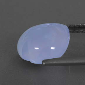 Calcedonio naturale blu da 3,01 ct, trasparente, trasparente/traslucido