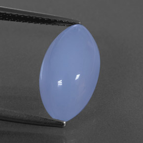 Calcedonio naturale blu da 4,75 ct, trasparente, trasparente/traslucido