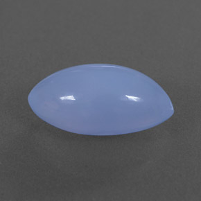 Calcedonio naturale blu da 4,75 ct, trasparente, trasparente/traslucido