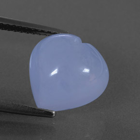 Calcedonio naturale blu da 4,80 ct, trasparente, trasparente/traslucido