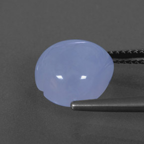 Calcedonio naturale blu da 4,80 ct, trasparente, trasparente/traslucido