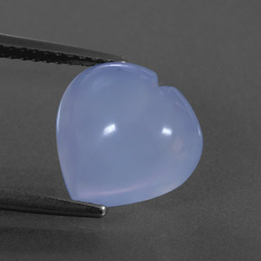 Calcedonio naturale blu da 4,10 ct, trasparente, trasparente/traslucido
