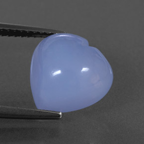 Calcedonio naturale blu da 4,67 ct, trasparente, trasparente/traslucido