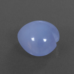 Calcedonio naturale blu da 4,67 ct, trasparente, trasparente/traslucido