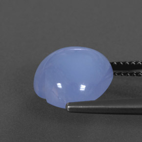 Calcedonio naturale blu da 4,67 ct, trasparente, trasparente/traslucido