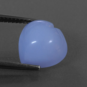 Calcedonio naturale blu da 5,58 ct, trasparente, trasparente/traslucido