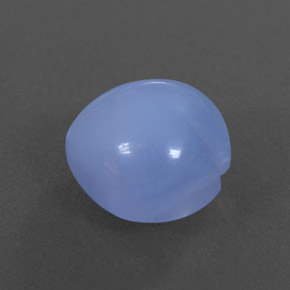 Calcedonio naturale blu da 5,58 ct, trasparente, trasparente/traslucido