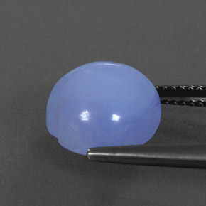Calcedonio naturale blu da 5,58 ct, trasparente, trasparente/traslucido