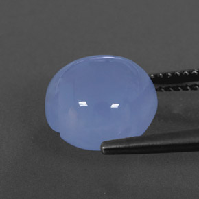 Calcedonio naturale blu da 5,75 ct, trasparente, trasparente/traslucido