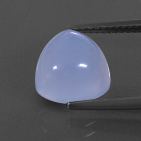 Calcedonio naturale blu da 3,84 ct, trasparente, trasparente/traslucido