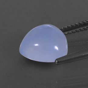 Calcedonio naturale blu da 3,84 ct, trasparente, trasparente/traslucido