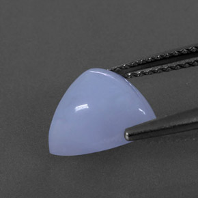 Calcedonio naturale blu da 3,38 ct, trasparente, trasparente/traslucido