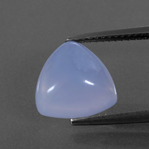 Calcedonio naturale blu da 4,18 ct, trasparente, trasparente/traslucido