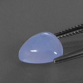 Calcedonio naturale blu da 4,18 ct, trasparente, trasparente/traslucido
