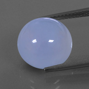Calcedonio naturale blu da 8,32 ct, trasparente, trasparente/traslucido