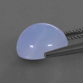 Calcedonio naturale blu da 8,32 ct, trasparente, trasparente/traslucido