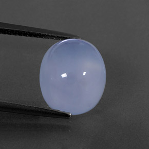 Calcedonio naturale blu da 5,74 ct, trasparente, trasparente/traslucido
