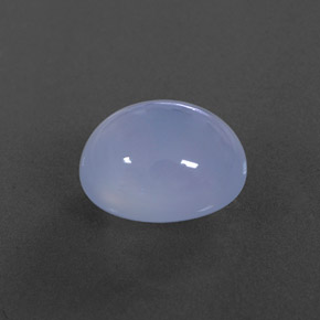 Calcedonio naturale blu da 5,74 ct, trasparente, trasparente/traslucido