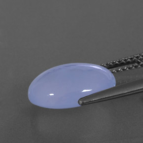Calcedonio naturale blu da 4,21 ct, trasparente, trasparente/traslucido