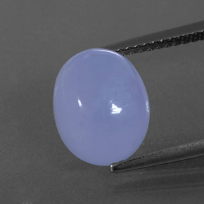Calcedonio naturale blu da 5,20 ct, trasparente, trasparente/traslucido