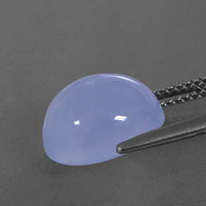 Calcedonio naturale blu da 5,65 ct, trasparente, trasparente/traslucido