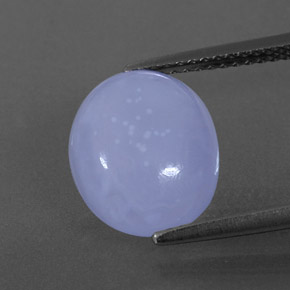 Calcedonio naturale blu da 4,14 ct, trasparente, trasparente/traslucido
