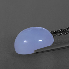 Calcedonio naturale blu da 4,38 ct, trasparente, trasparente/traslucido