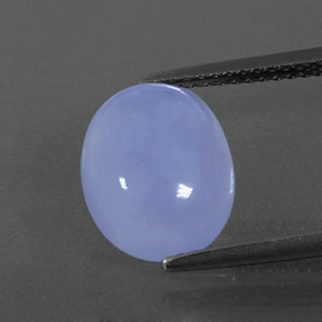 Calcedonio naturale blu da 3,66 ct, trasparente, trasparente/traslucido