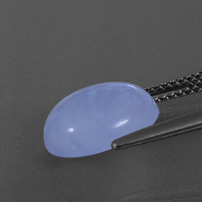 Calcedonio naturale blu da 3,66 ct, trasparente, trasparente/traslucido