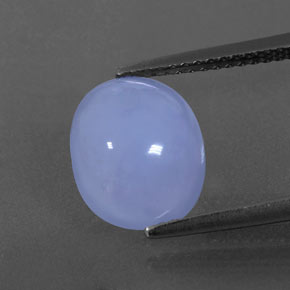 Calcedonio naturale blu da 3,35 ct, trasparente, trasparente/traslucido