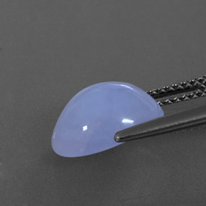 Calcedonio naturale blu da 3,35 ct, trasparente, trasparente/traslucido