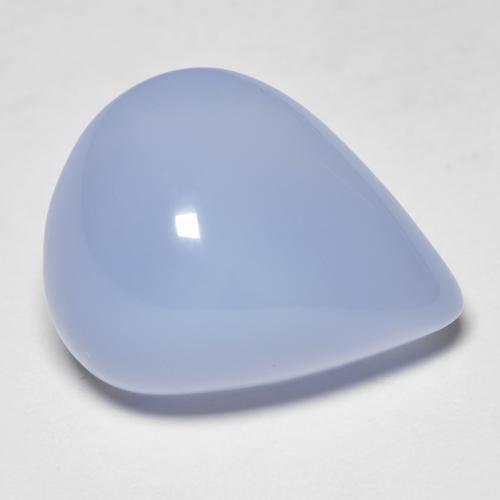 Calcedonio Blu violaceo naturale da 19.18 ct, Forma a pera, Traslucido