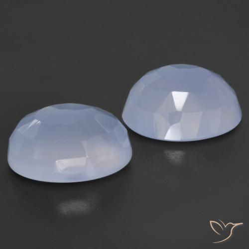 Gemme di Calcedonio Viola Blu naturale da 9.08 ct, Ovale, Traslucido