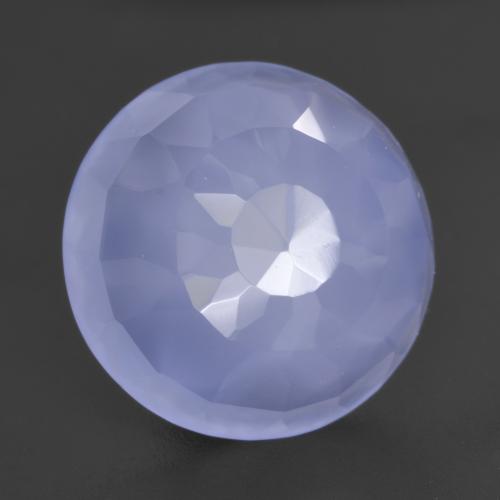 Calcedonio Azzurro naturale da 5.96 ct, Taglio rotondo, Traslucido