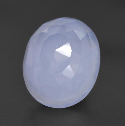 Calcedonio Azzurro naturale da 4.75 ct, Taglio ovale, Traslucido
